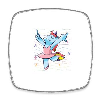 Idée cadeau amusante du majeur de la licorne - Magnet carré - blanc - Devant