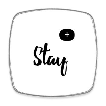 Stay Positive - Square fridge magnet - white - Front