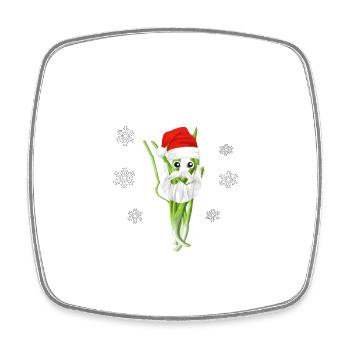 Nikolauch Weihnachten Ugly Chrismas Pullover - Viereckiger Kühlschrankmagnet - Weiß - Vorne