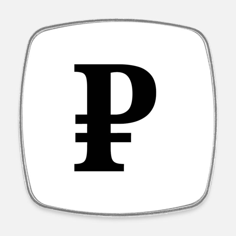 Ruble Domains - Square fridge magnet - white