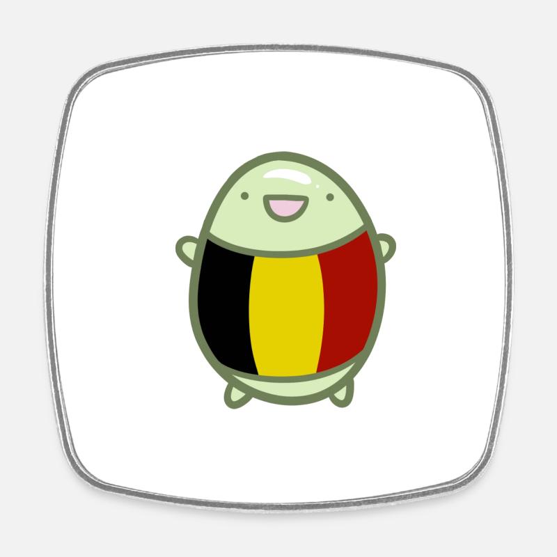 Sweet Bean - Belgium - Square fridge magnet - white