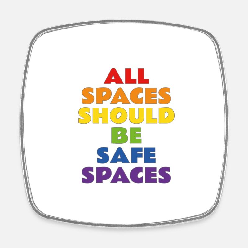 LGBTQ pride slogans - Square fridge magnet - white