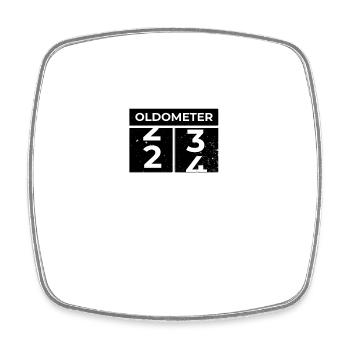 Oldometer 24. Geburtstag Lustiger Slogan zum 24. Geburtstag - Viereckiger Kühlschrankmagnet - Weiß - Vorne