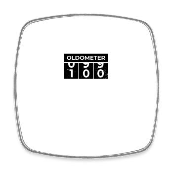Oldometer 100. Geburtstag Lustiger Slogan zum 100. Geburtstag - Viereckiger Kühlschrankmagnet - Weiß - Vorne