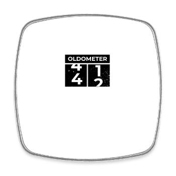 Oldomètre 42e anniversaire drôle slogan tournant 42 - Magnet carré - blanc - Devant