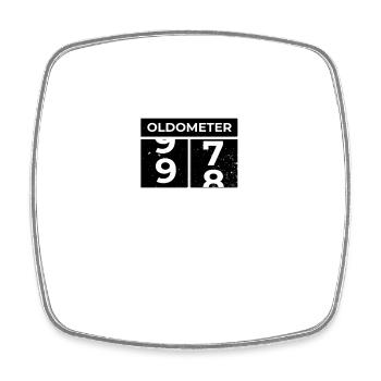 Oldometer 98th Birthday Funny Slogan Turning 98 - Square fridge magnet - white - Front