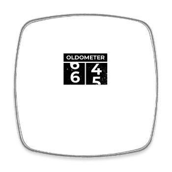 Oldometer 65. Geburtstag Lustiger Slogan zum 65. Geburtstag - Viereckiger Kühlschrankmagnet - Weiß - Vorne