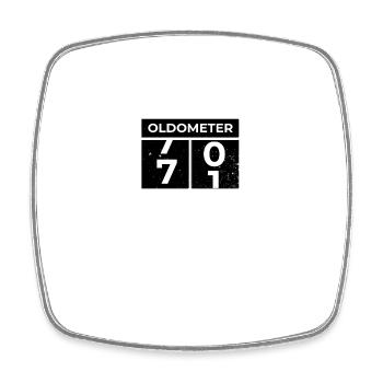 Oldometer 71st Birthday Funny Slogan Turning 71 - Square fridge magnet - white - Front