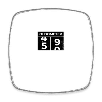Oldometer 50th Birthday Funny Slogan Turning 50 - Square fridge magnet - white - Front