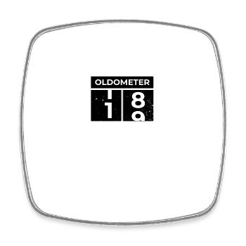 Oldometer 19th Birthday Funny Slogan Turning 19 - Square fridge magnet - white - Front