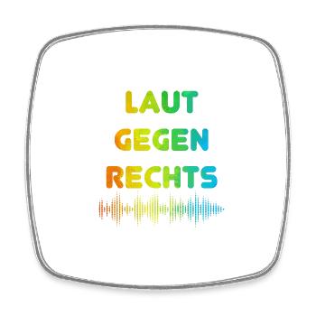 Laut gegen rechts Nr 07 - Viereckiger Kühlschrankmagnet - Weiß - Vorne