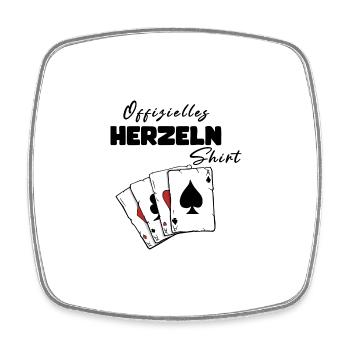 Chemise officielle Herzeln - Magnet carré - blanc - Devant