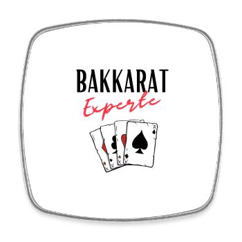 Baccarat Expert - Square fridge magnet - white - Front