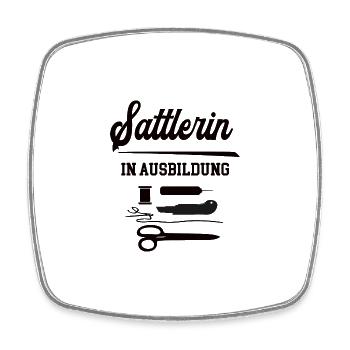 Sattlerin in Ausbildung Sattlerausbildung Lehre - Viereckiger Kühlschrankmagnet - Weiß - Vorne