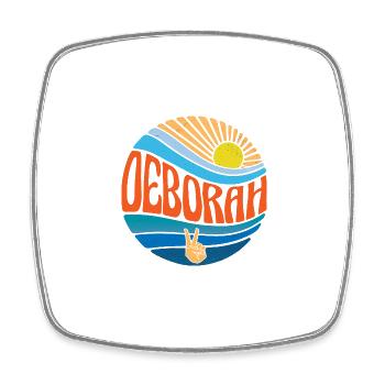Deborah Shirt Vintage Sunset Deborah Groovy Tie - Magnet carré - blanc - Devant