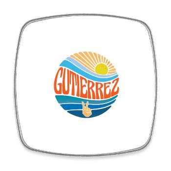 Gutierrez Chemise Vintage Sunset Gutierrez Groovy - Magnet carré - blanc - Devant