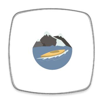Wassersport - Viereckiger Kühlschrankmagnet - Weiß - Vorne