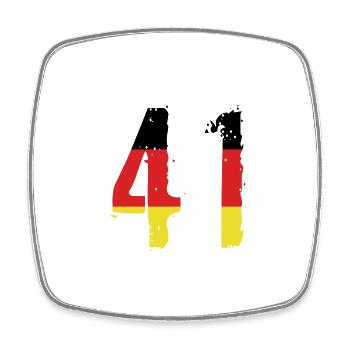 Maillot 41 Numéro Allemagne - Magnet carré - blanc - Devant
