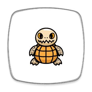 Bande dessinée Tortue Halloween - Magnet carré - blanc - Devant