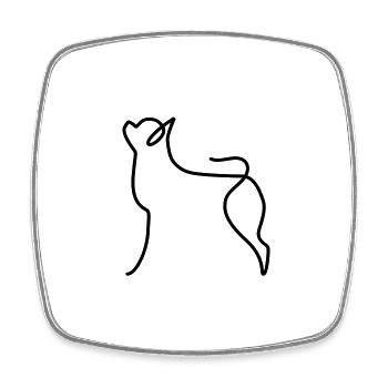 Chihuahua - Square fridge magnet - white - Front