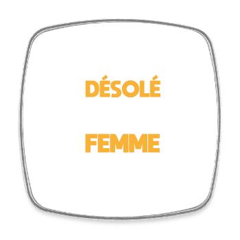 sorry this man is already taken - Square fridge magnet - white - Front