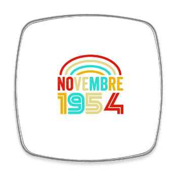 Millésime Novembre 1954 vintage - Magnet carré - blanc - Devant