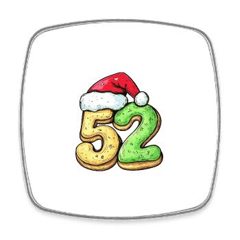 52 Number Christmas - Square fridge magnet - white - Front