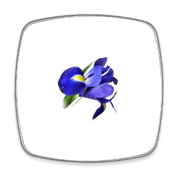 blue flower very beautiful flowers - Square fridge magnet - white - Front