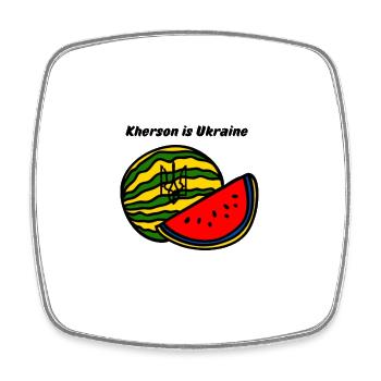 KHERSON IS UKRAINE - Magnet carré - blanc - Devant