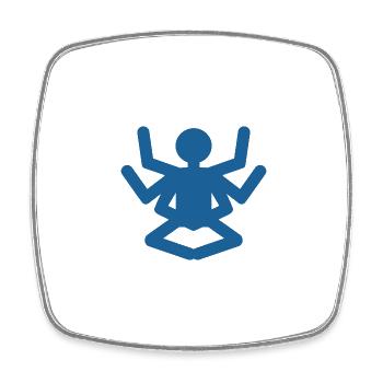 sillouette religieuse - Magnet carré - blanc - Devant