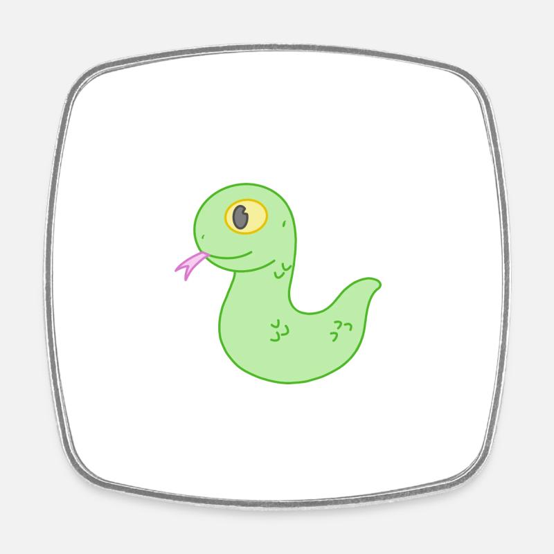 Nice little snake - Square fridge magnet - white