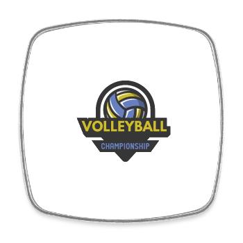 Ballsport - Viereckiger Kühlschrankmagnet - Weiß - Vorne