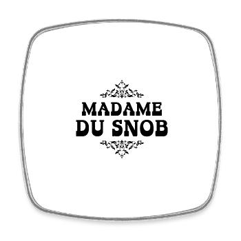 madame du snob - Magnet carré - blanc - Devant