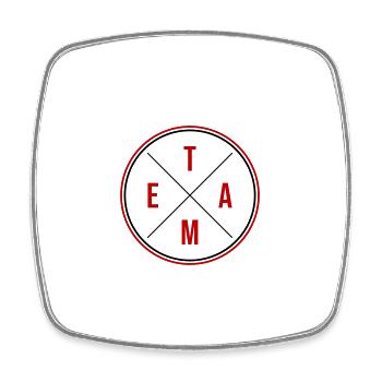 Cercle d’équipe - Magnet carré - blanc - Devant