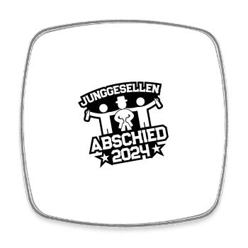Junggesellenabschied 2024 - Viereckiger Kühlschrankmagnet - Weiß - Vorne