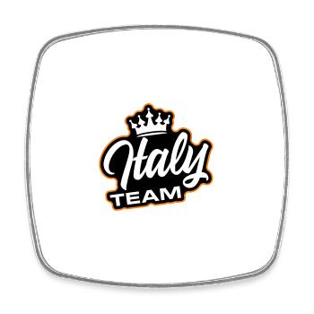 Italien Team - Viereckiger Kühlschrankmagnet - Weiß - Vorne