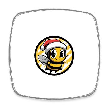 Biene Weihnachten Christmas - Viereckiger Kühlschrankmagnet - Weiß - Vorne