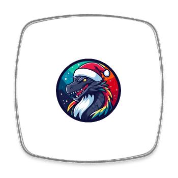 Dragon Christmas Christmas - Square fridge magnet - white - Front