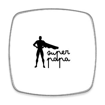 Great Dad - Square fridge magnet - white - Front