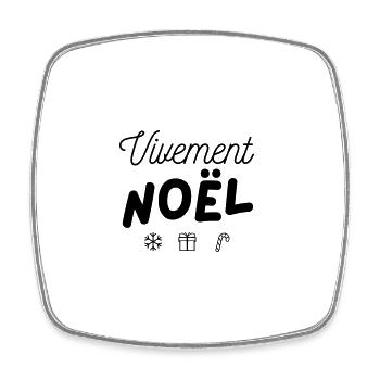 Definitely Christmas - Square fridge magnet - white - Front