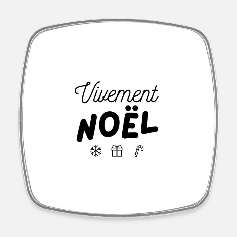 Auf jeden Fall Weihnachten - Viereckiger Kühlschrankmagnet - Weiß