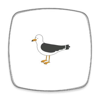 Möwe - Viereckiger Kühlschrankmagnet - Weiß - Vorne