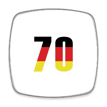 70 Number Germany Jersey - Square fridge magnet - white - Front