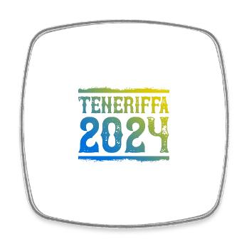 Teneriffa 2024 - Viereckiger Kühlschrankmagnet - Weiß - Vorne