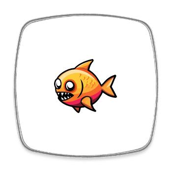 Goldfische Halloween Tier - Viereckiger Kühlschrankmagnet - Weiß - Vorne