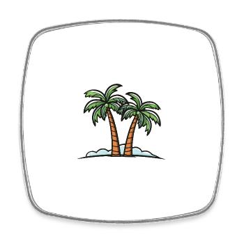Palm Island Holidays - Square fridge magnet - white - Front