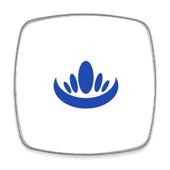 Pattern N°3 - Square fridge magnet - white - Front