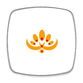 Motif N°11 - Magnet carré - blanc - Devant