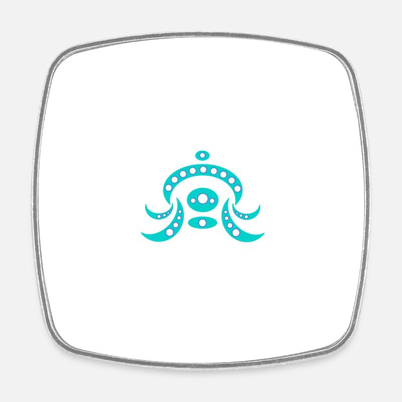 Pattern N°12 - Square fridge magnet - white