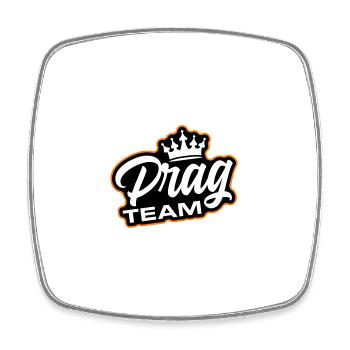 Prag Team - Viereckiger Kühlschrankmagnet - Weiß - Vorne